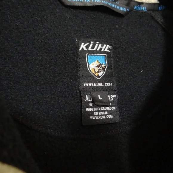 KÜHL Alpenwurx Men’s Large Black Brown Sherpa Fleece Jacket Full Zip Outdoor - Picture 6 of 8